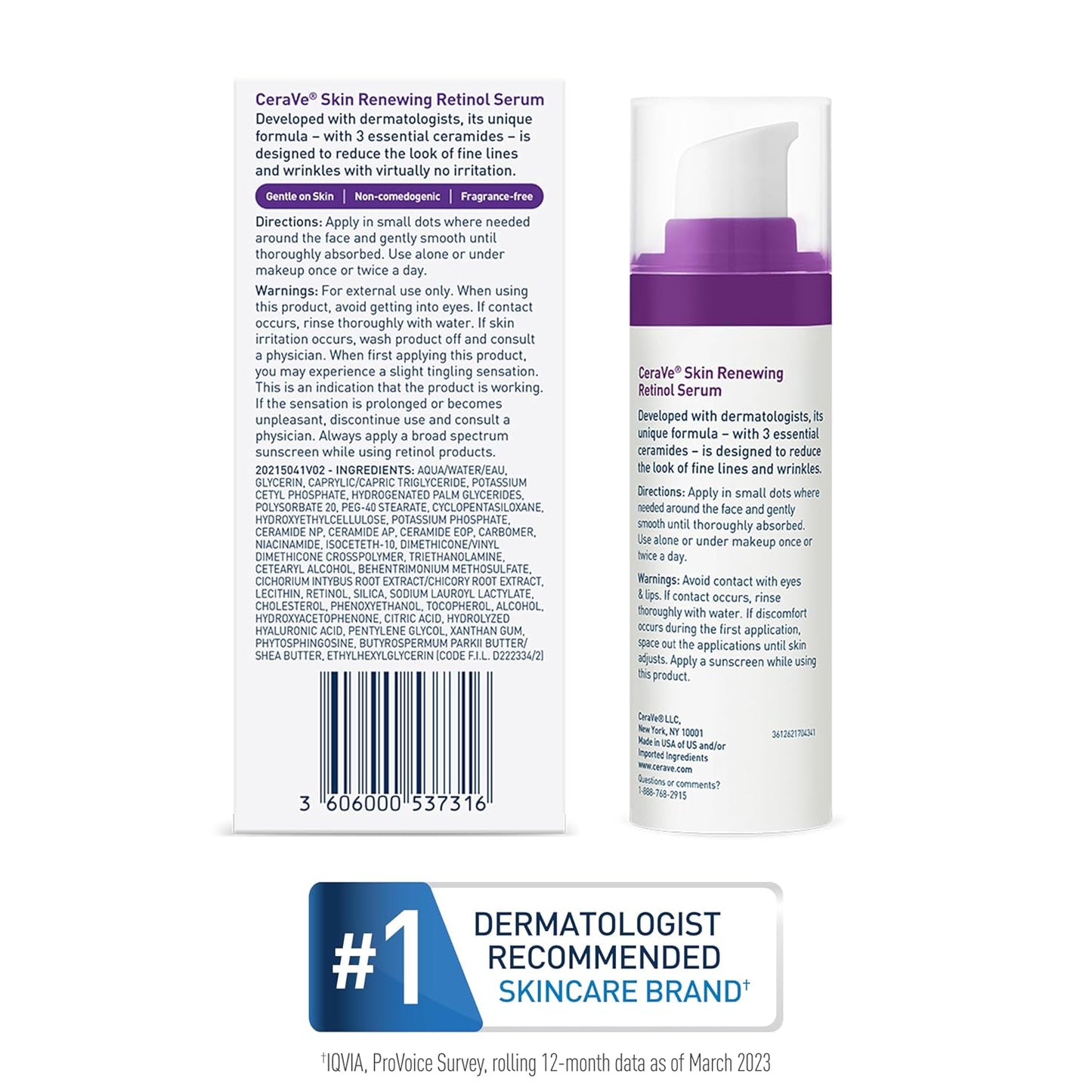 anti Aging Retinol Serum for Face, Encapsulated Retinol with Hyaluronic Acid, Niacinamide & Ceramides, Smooths Wrinkles & Fine Lines, Gentle Skin Brightening Serum, Fragrance Free, 1 Oz