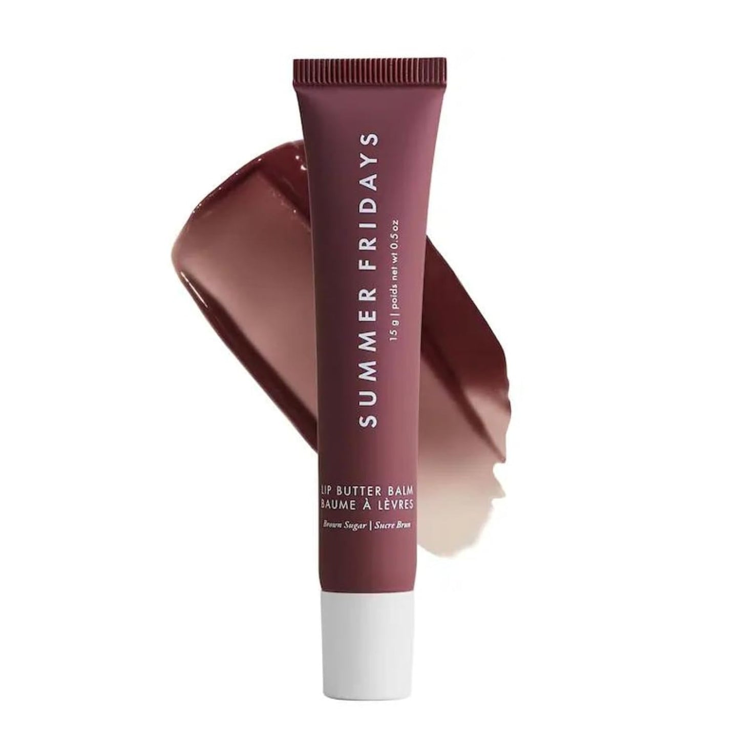 Tinted Lip Butter Balm - Conditioning Vegan Lip Balm for Instant Moisture, Shine & Hydration - Sheer-Tinted, Soothing Skincare - Pink Sugar (.5 Oz)
