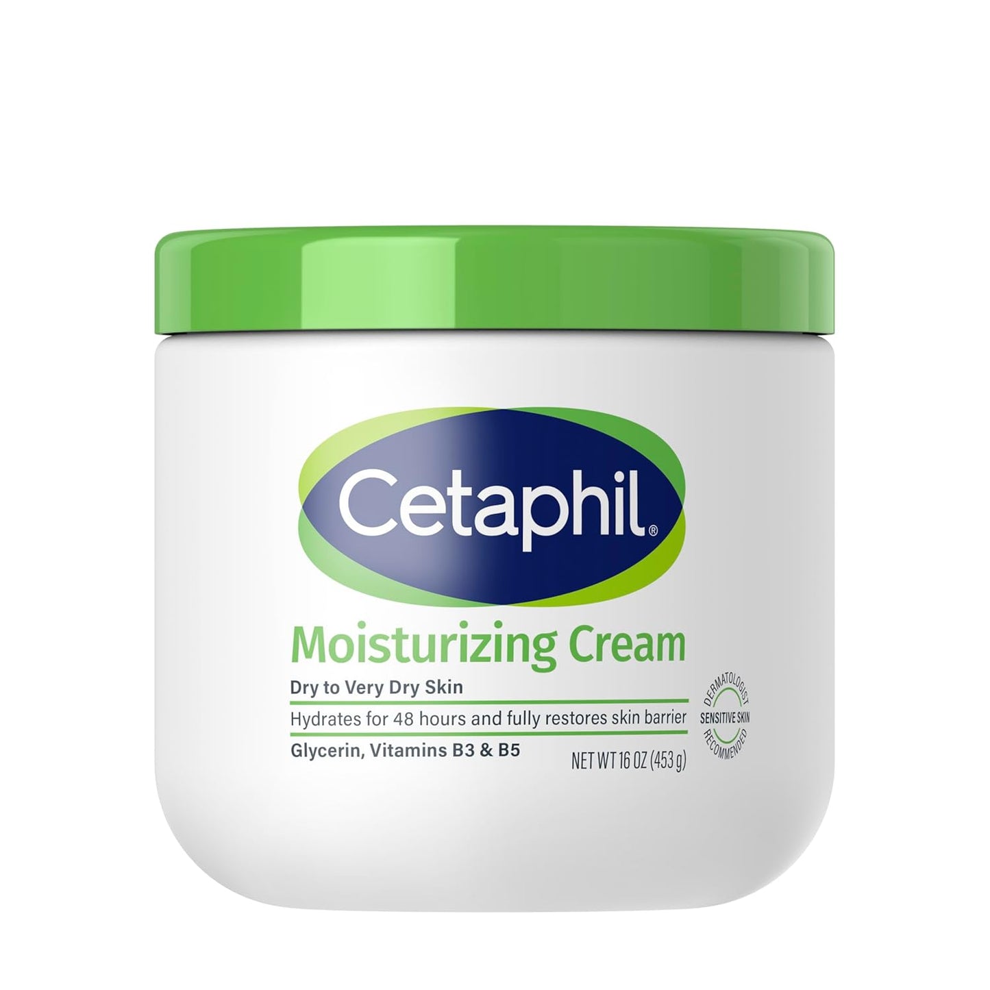 Face & Body Moisturizer, Hydrating Moisturizing Cream for Dry to Very Dry, Sensitive Skin, NEW 16 Oz 2 Pack, Fragrance Free, Non-Comedogenic, Non-Greasy