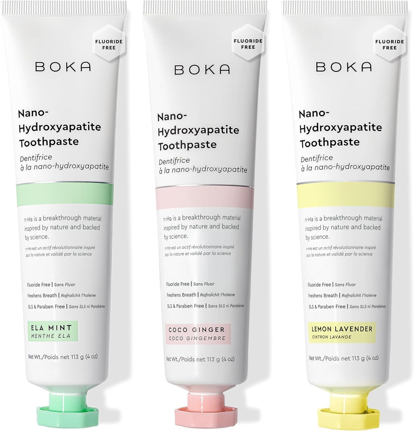 Fluoride Free Toothpaste, Nano Hydroxyapatite Toothpaste, Appropriate for Sensitive Teeth - for Adult, Kids Oral Care - Ela Mint Flavor, 4 Fl Oz 1Pk US Manufactured