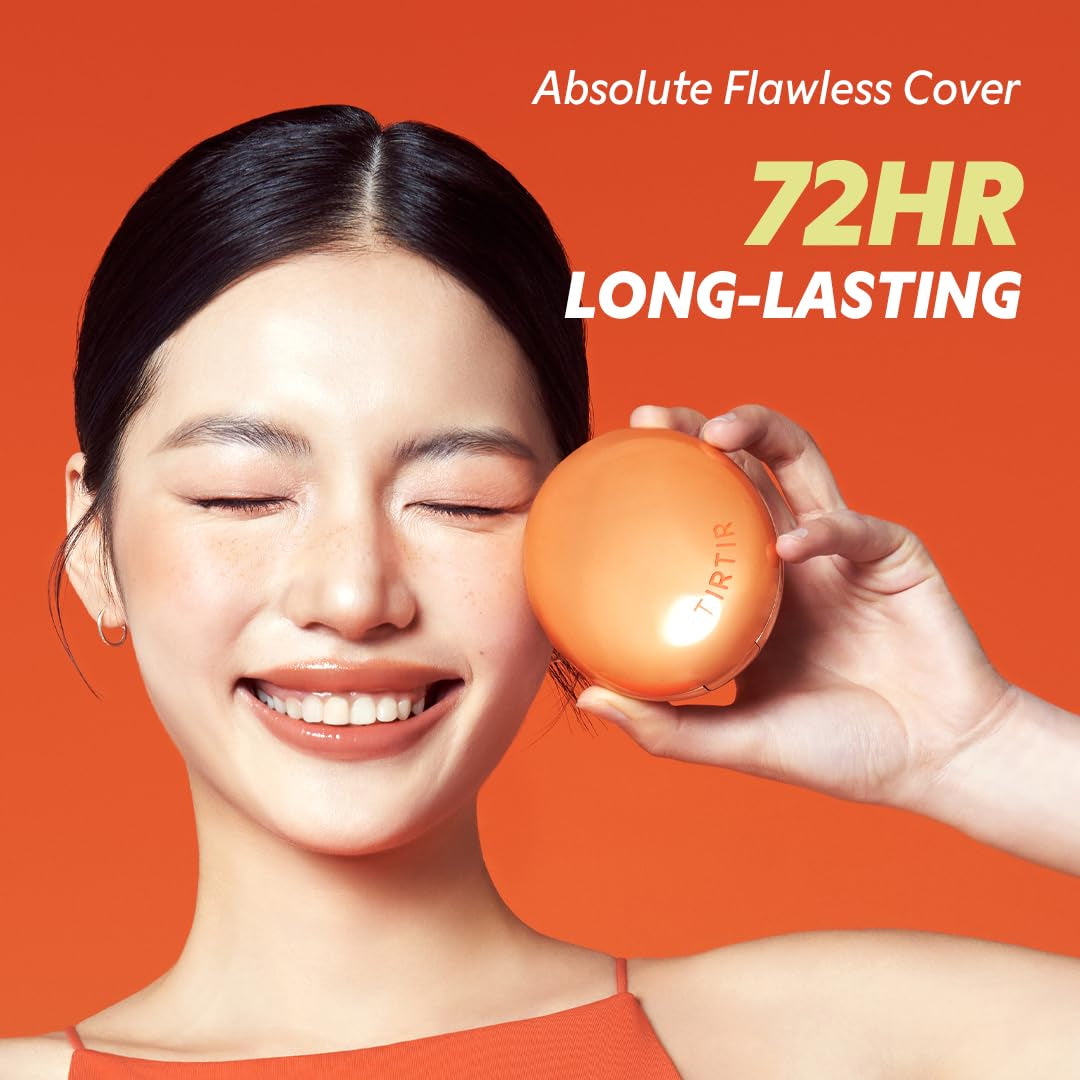 Mask Fit Ai Filter Cushion Foundation | Ai-Like Semi-Matte Finish - up to 72-Hour Medium to Full Coverage Korean BB Cushion Make up Beauty, #23N Sand, 0.63 Fl Oz