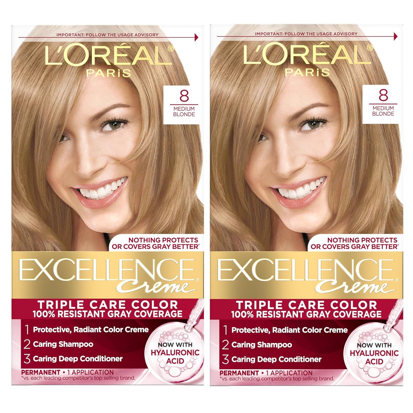 Excellence Crème Permanent Hair Dye, Triple Care Hair Color with Pro-Keratine Complex for 100% Gray Hair Coverage, 4 Dark Brown, 1 Kit