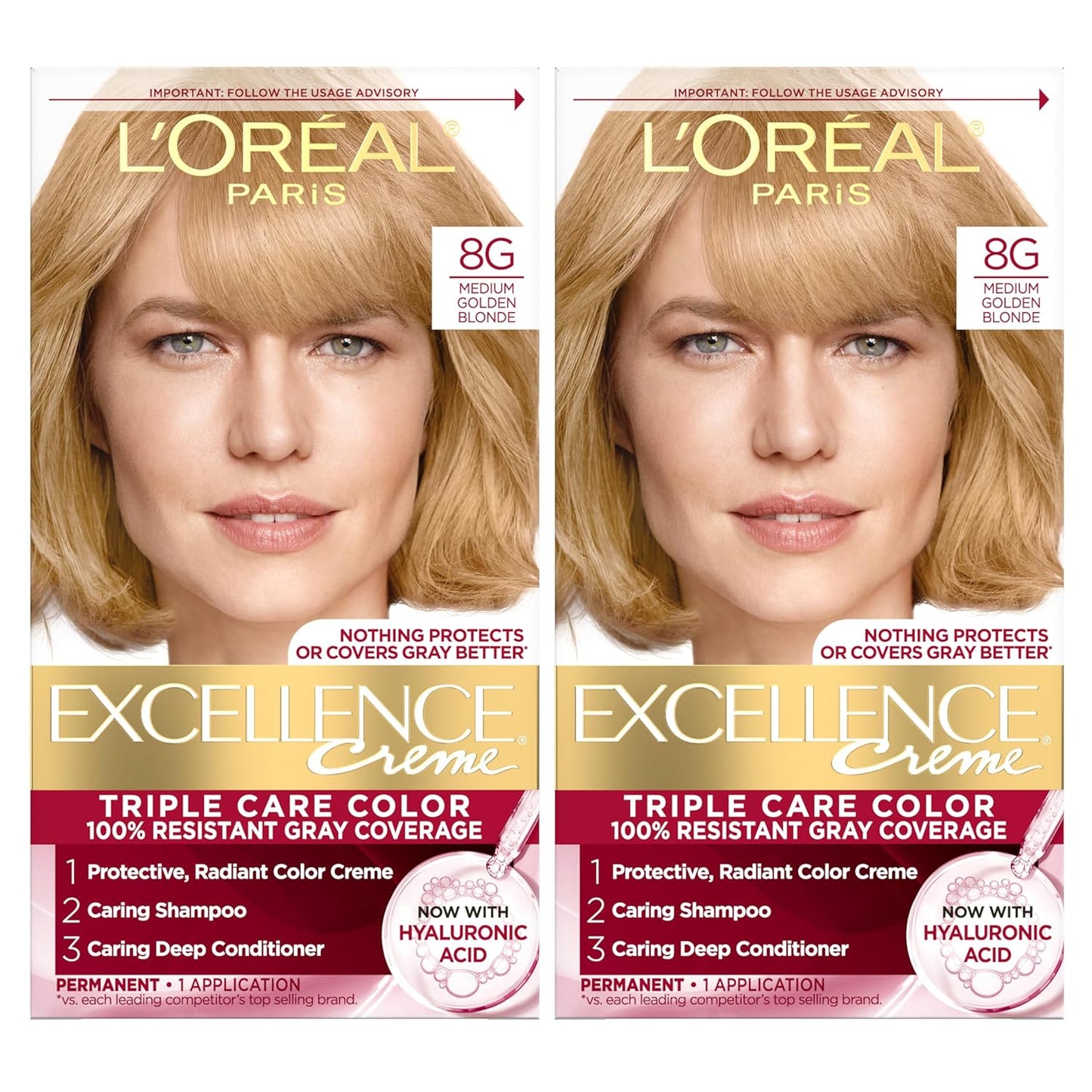 Excellence Crème Permanent Hair Dye, Triple Care Hair Color with Pro-Keratine Complex for 100% Gray Hair Coverage, 4 Dark Brown, 1 Kit