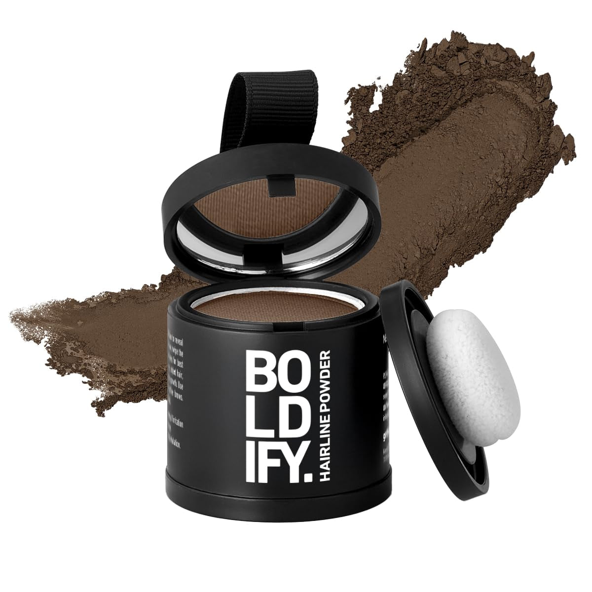 Hairline Powder - Root Touch up Hair Color for Gray Coverage - Bald Spot Concealing Hair Powder for Women & Men - 48-Hour Stain-Proof - Dark Brown