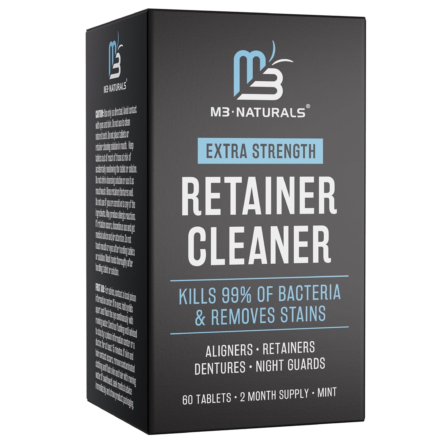 Retainer Cleanser Tablets Invisalign Cleaner, Removes Odors Discoloration Stains and Plaque 4 Month Supply Denture Cleansers Retainers Mouth Guards Denture Bath Mint by