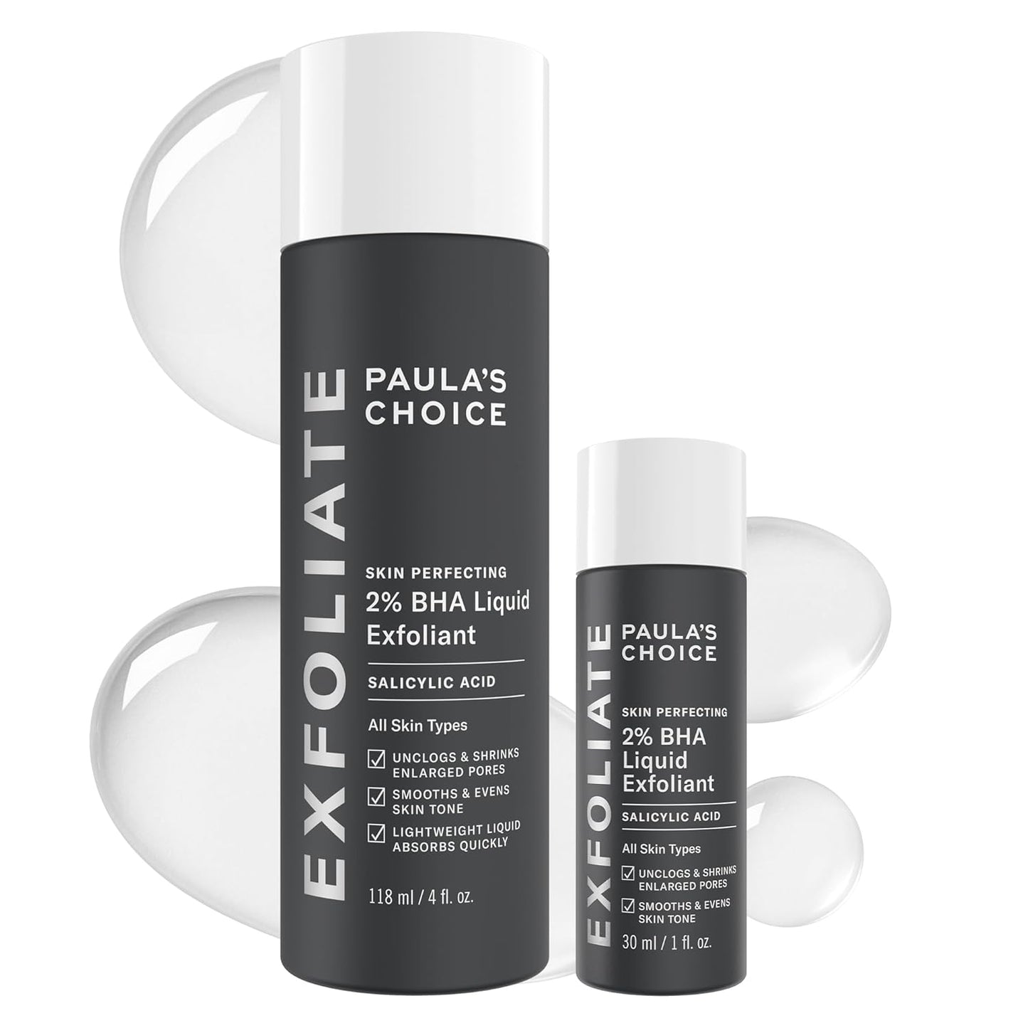 SKIN PERFECTING 2% BHA Liquid Exfoliant with Salicylic Acid, Facial Polish for Enlarged Pores, Wrinkles & Fine Lines, Suitable for Blackhead-Prone Skin, Fragrance-Free