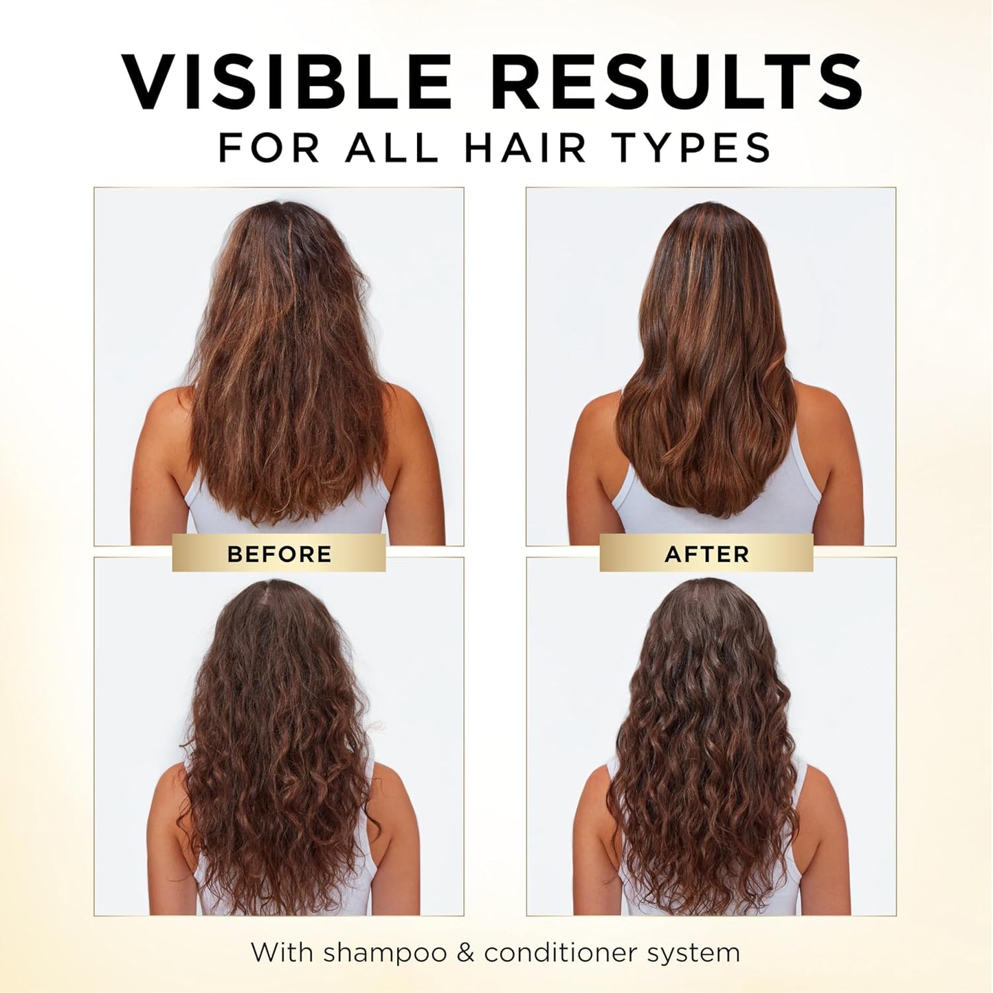 Shampoo & Conditioner Set, Daily Moisture Renewal - Pro-V Nutrients for Dry, Color-Treated, Straight to Curly Hair, 72-Hour Hydration & Softness, 52.8 Oz Total + Miracle Rescue Shot (0.5 Oz)