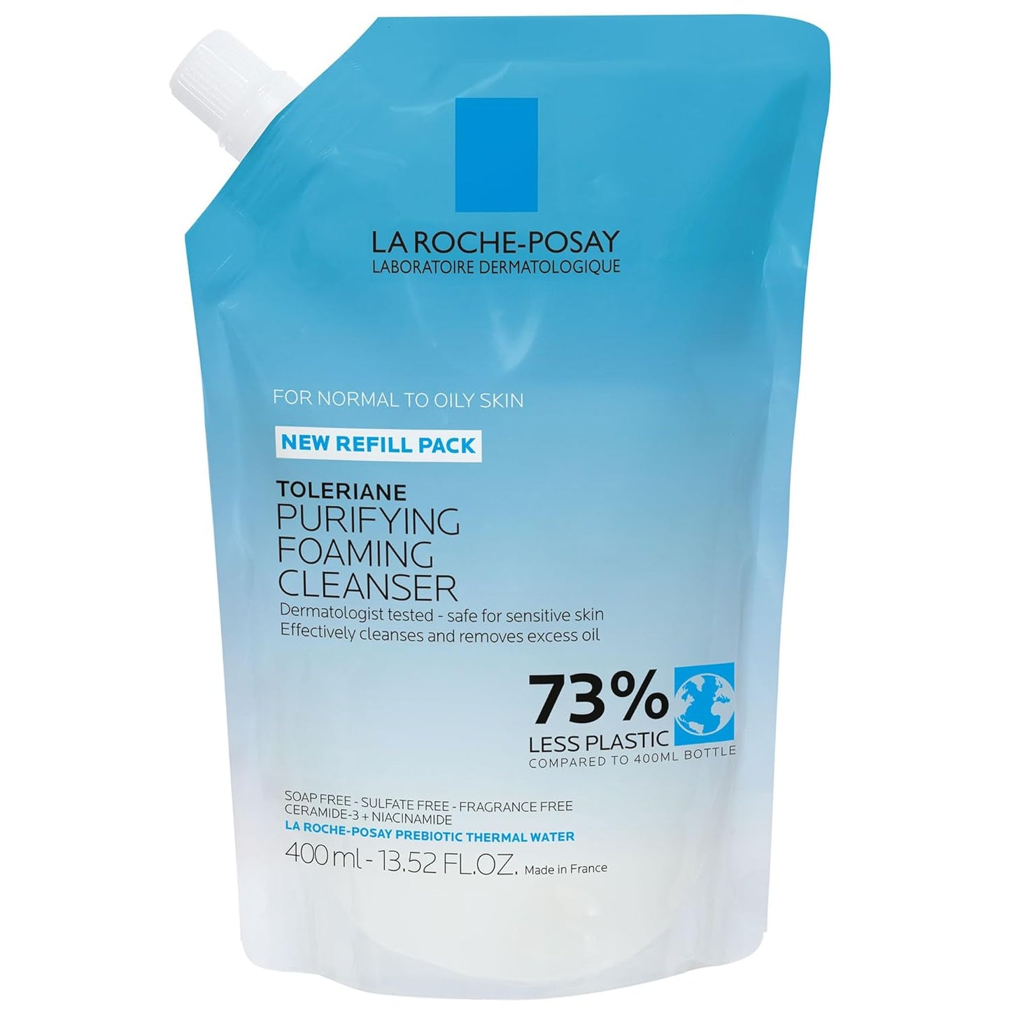 Toleriane Purifying Foaming Facial Cleanser, Oil Free Face Wash for Women & Men with Niacinamide + Ceramides, Pore Cleanser Safe for Sensitive Skin, Won’T Dry Out Skin, Soap Free