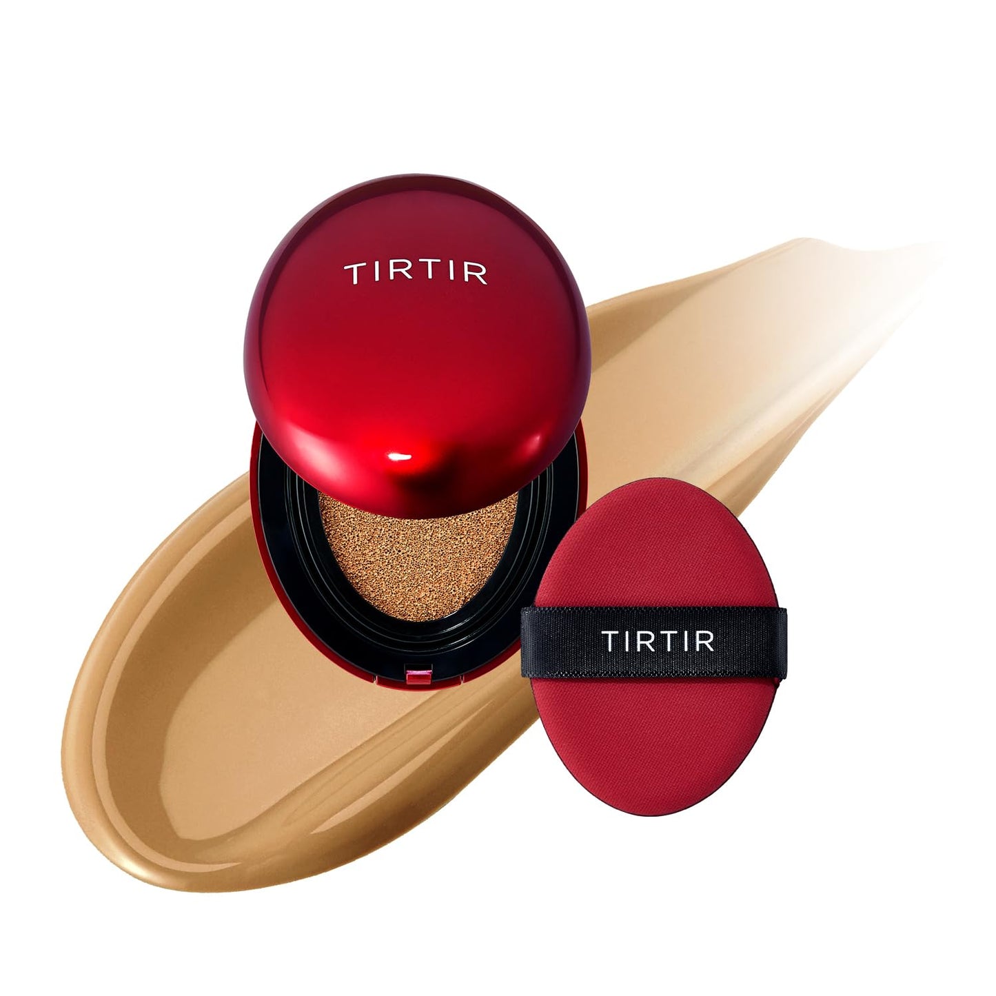 Mask Fit Red Cushion Foundation | Full Coverage, Weightless, Skin Fit, Satin Glow Finish, Korean Makeup BB Foundation, Beauty, Tattoo Cover Up, Buildable (#23N Sand, 0.63 Fl Oz)
