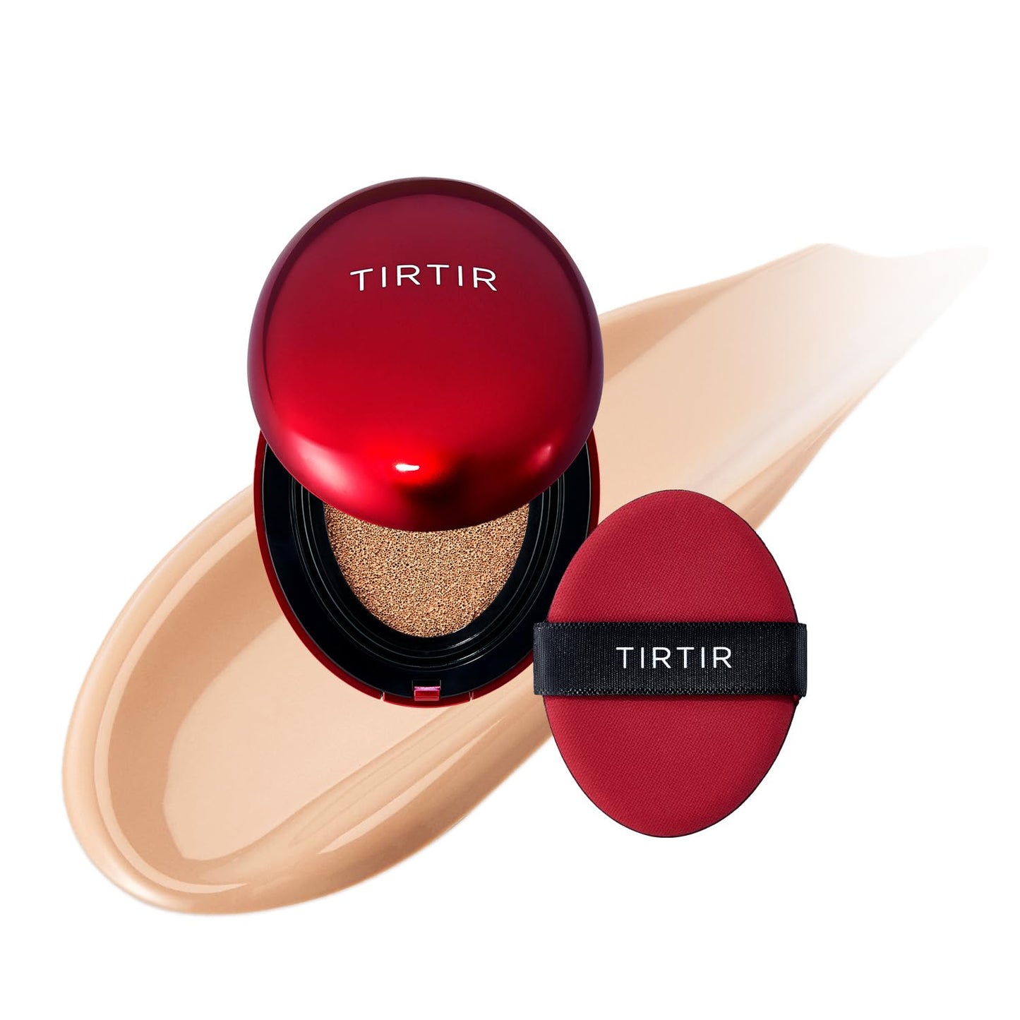 Mask Fit Red Cushion Foundation | Full Coverage, Weightless, Skin Fit, Satin Glow Finish, Korean Makeup BB Foundation, Beauty, Tattoo Cover Up, Buildable (#23N Sand, 0.63 Fl Oz)