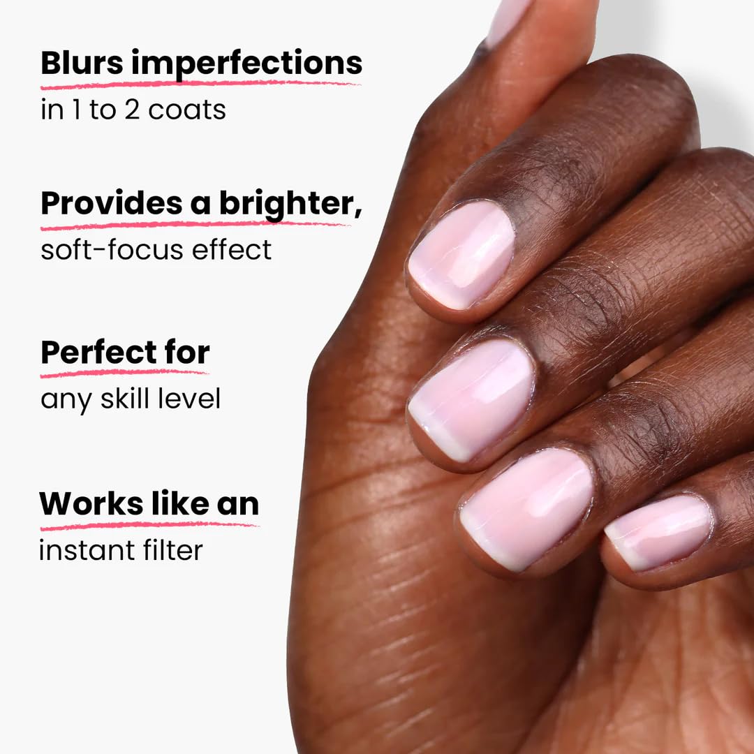 Illuminating Nail Concealer - Sheer Brightening Nail Polish & Strengthener for Yellowing, Damaged or Discolored Nails, Natural Nail Perfector, 21+ Free, 0.4 Fl Oz