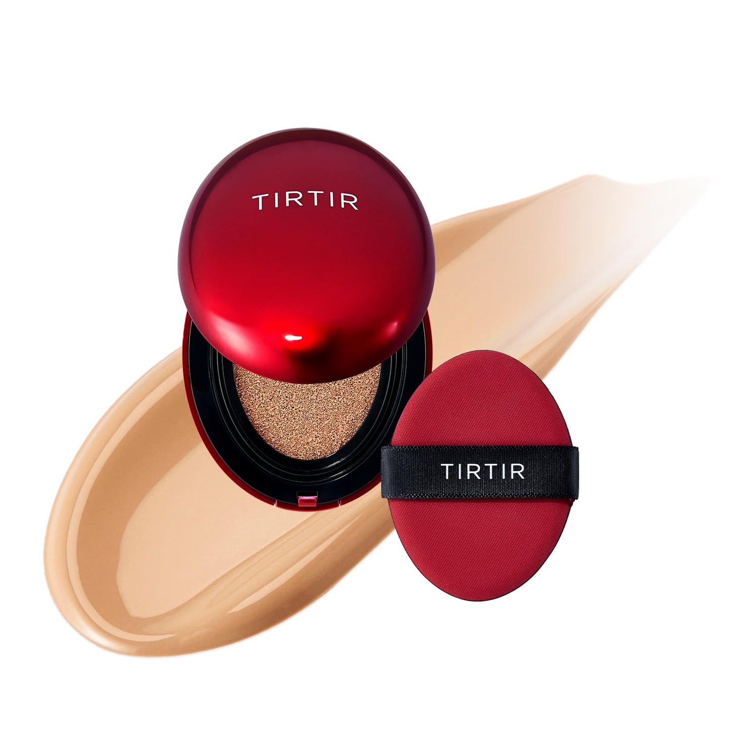 Mask Fit Red Cushion Foundation | Full Coverage, Weightless, Skin Fit, Satin Glow Finish, Korean Makeup BB Foundation, Beauty, Tattoo Cover Up, Buildable (#23N Sand, 0.63 Fl Oz)