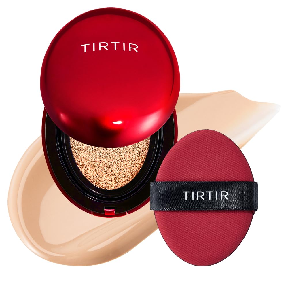Mask Fit Red Cushion Foundation | Full Coverage, Weightless, Skin Fit, Satin Glow Finish, Korean Makeup BB Foundation, Beauty, Tattoo Cover Up, Buildable (#23N Sand, 0.63 Fl Oz)
