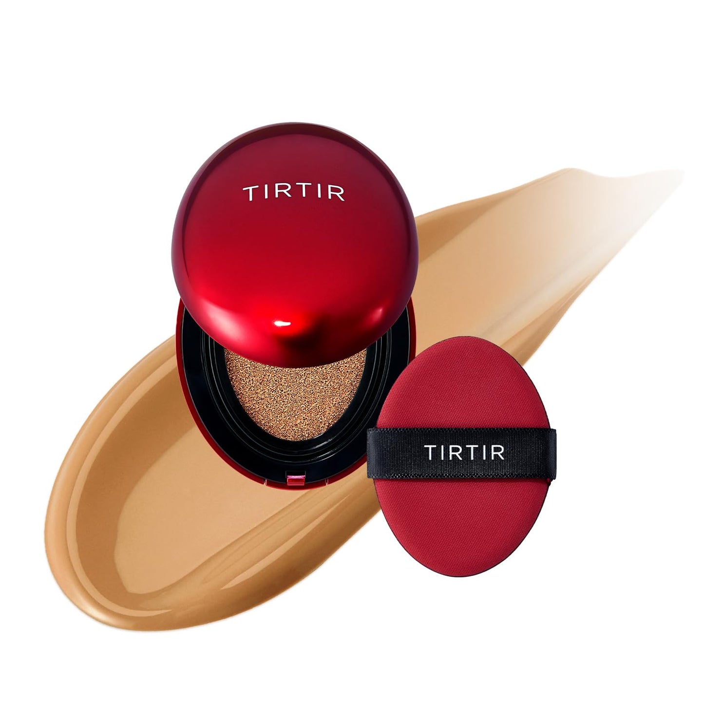 Mask Fit Red Cushion Foundation | Full Coverage, Weightless, Skin Fit, Satin Glow Finish, Korean Makeup BB Foundation, Beauty, Tattoo Cover Up, Buildable (#23N Sand, 0.63 Fl Oz)