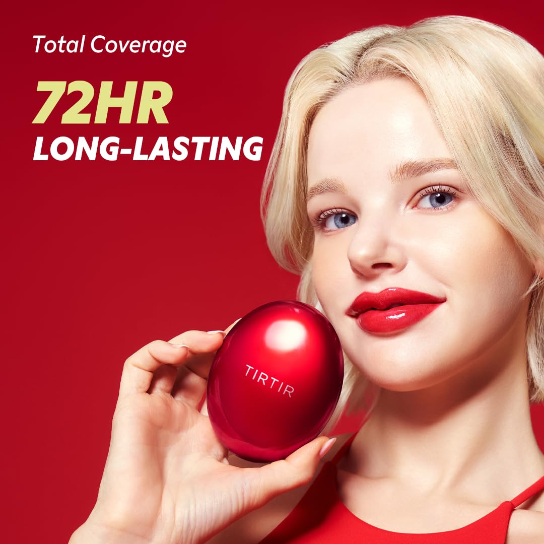 Mask Fit Red Cushion Foundation | Full Coverage, Weightless, Skin Fit, Satin Glow Finish, Korean Makeup BB Foundation, Beauty, Tattoo Cover Up, Buildable (#23N Sand, 0.63 Fl Oz)