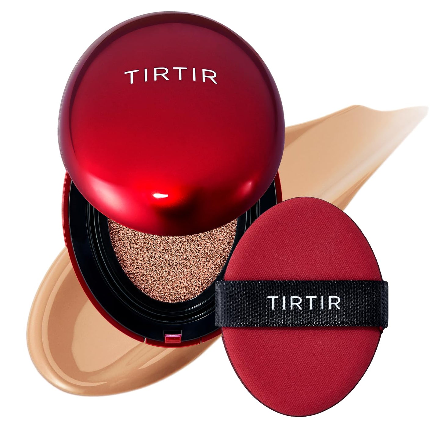 Mask Fit Red Cushion Foundation | Full Coverage, Weightless, Skin Fit, Satin Glow Finish, Korean Makeup BB Foundation, Beauty, Tattoo Cover Up, Buildable (#23N Sand, 0.63 Fl Oz)