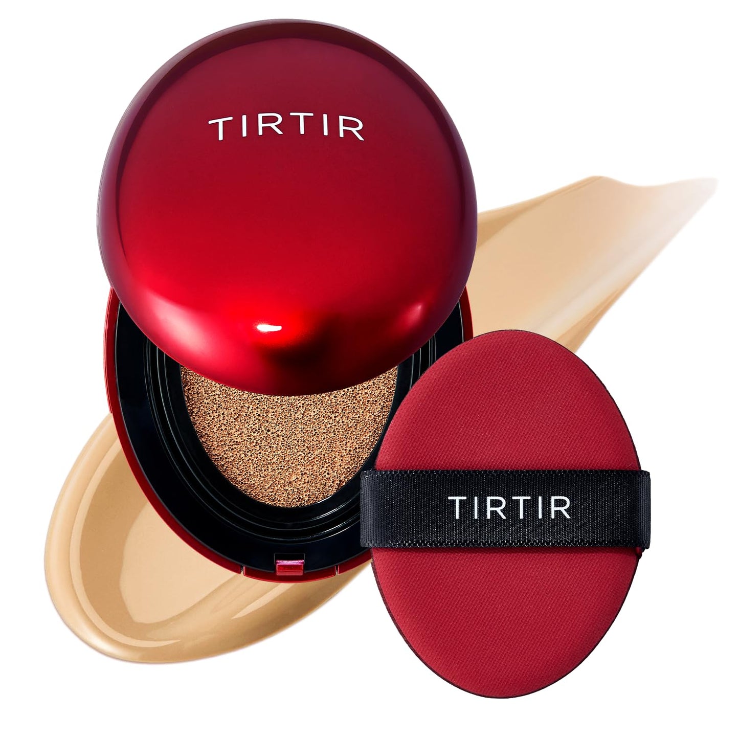 Mask Fit Red Cushion Foundation | Full Coverage, Weightless, Skin Fit, Satin Glow Finish, Korean Makeup BB Foundation, Beauty, Tattoo Cover Up, Buildable (#23N Sand, 0.63 Fl Oz)