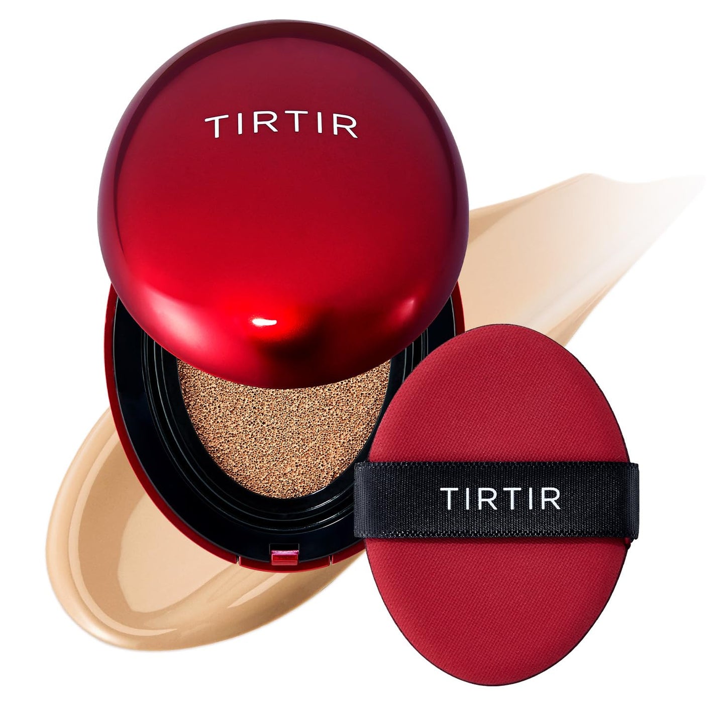 Mask Fit Red Cushion Foundation | Full Coverage, Weightless, Skin Fit, Satin Glow Finish, Korean Makeup BB Foundation, Beauty, Tattoo Cover Up, Buildable (#23N Sand, 0.63 Fl Oz)