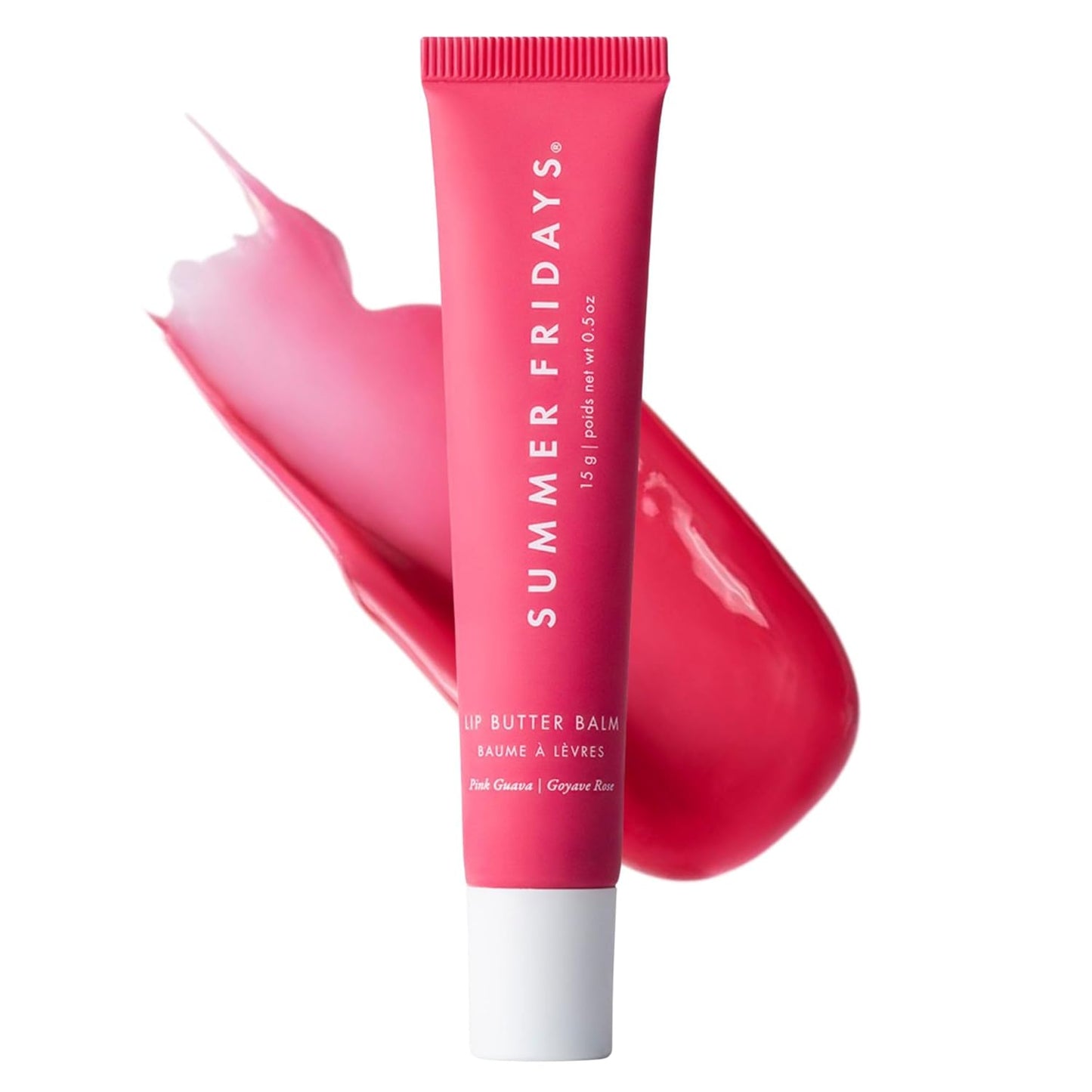 Tinted Lip Butter Balm - Conditioning Vegan Lip Balm for Instant Moisture, Shine & Hydration - Sheer-Tinted, Soothing Skincare - Pink Sugar (.5 Oz)