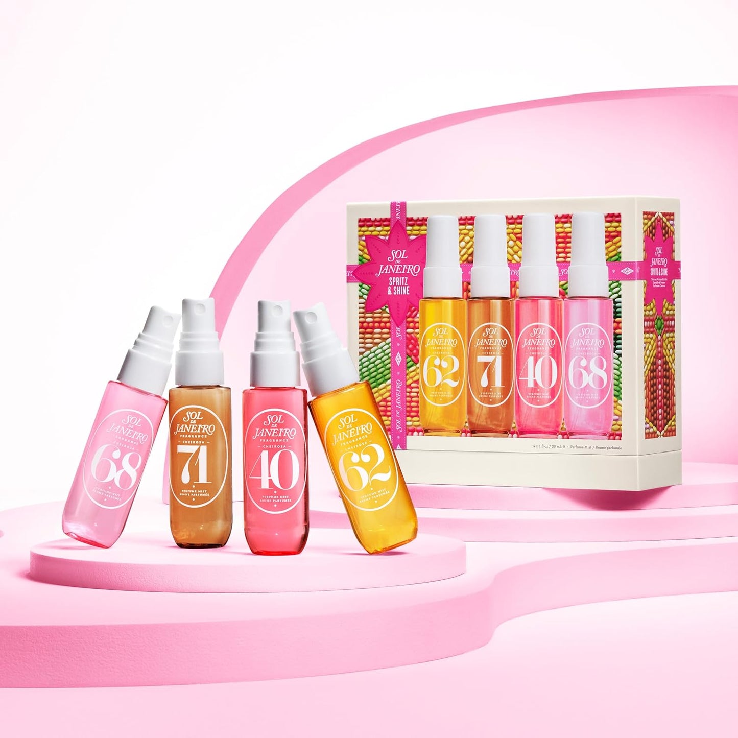Spritz & Shine Cheirosa Perfume Mist Set | Amazon Exclusive | Perfume Mist Discovery Set of 4 | Holiday Gift Set
