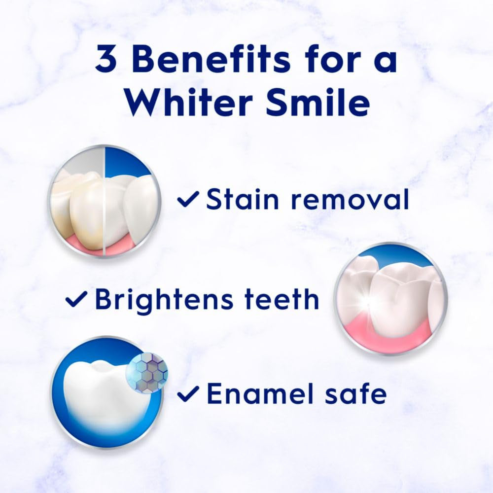 3D White Advanced Luminous Mint Teeth Whitening Toothpaste, Toothpaste, 3.7 Oz Pack of 4 - Helps Remove Surface Stains, Whitens Teeth, Strengthens Tooth Enamel, Protects against Cavities