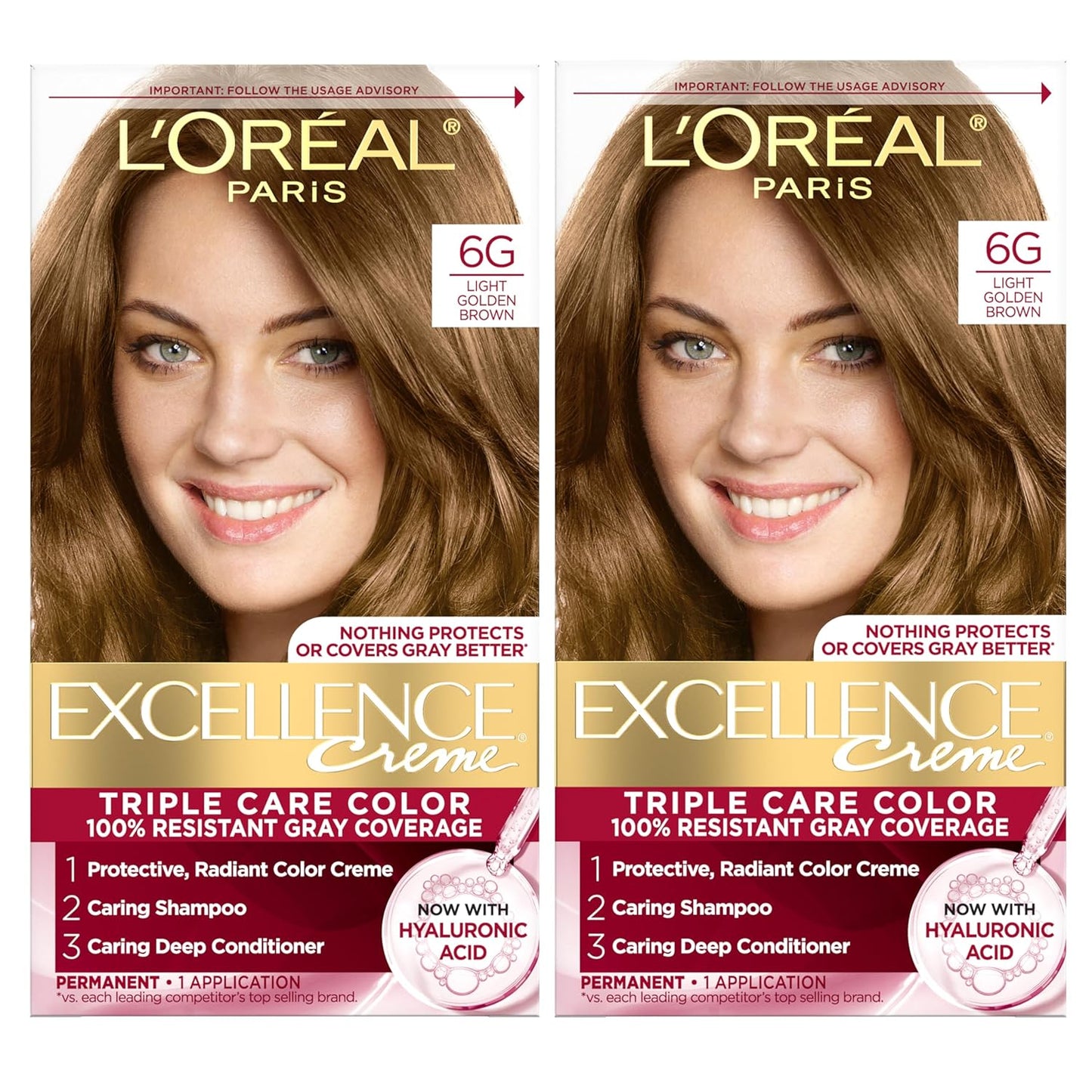 Excellence Crème Permanent Hair Dye, Triple Care Hair Color with Pro-Keratine Complex for 100% Gray Hair Coverage, 4 Dark Brown, 1 Kit