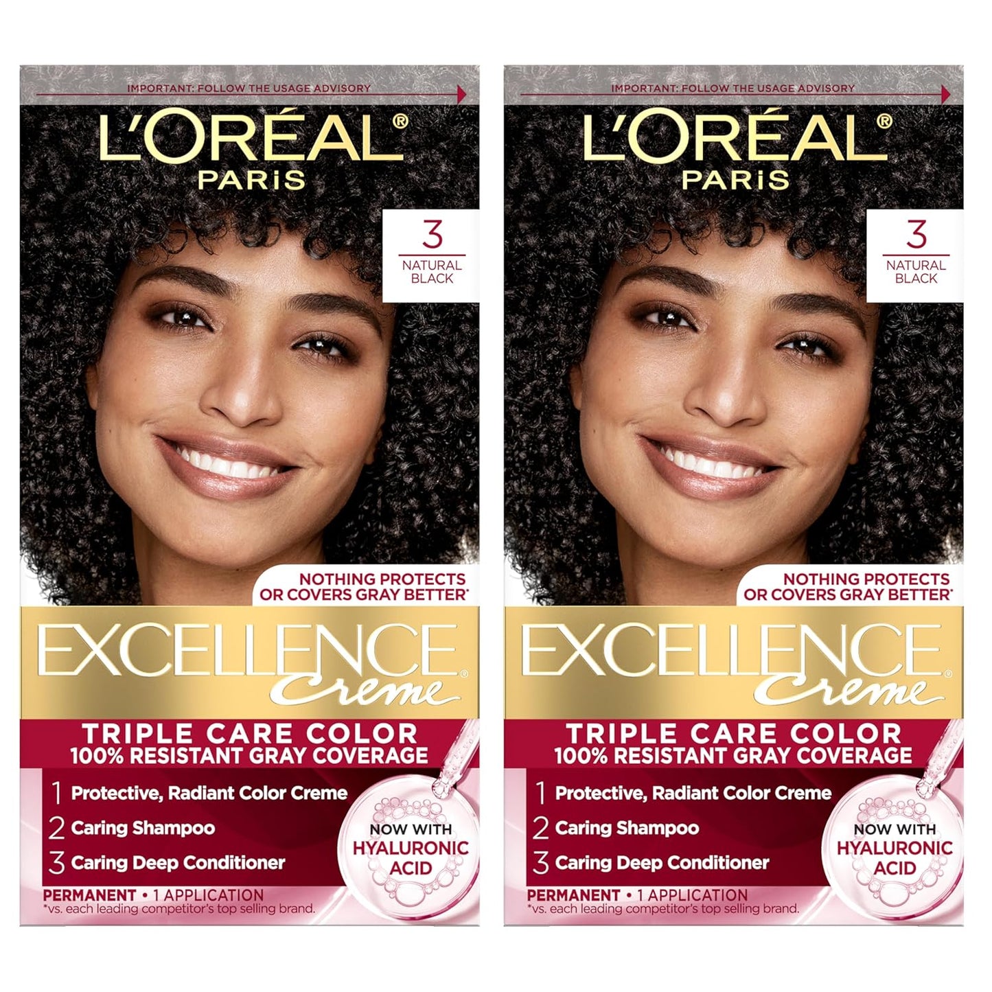 Excellence Crème Permanent Hair Dye, Triple Care Hair Color with Pro-Keratine Complex for 100% Gray Hair Coverage, 4 Dark Brown, 1 Kit