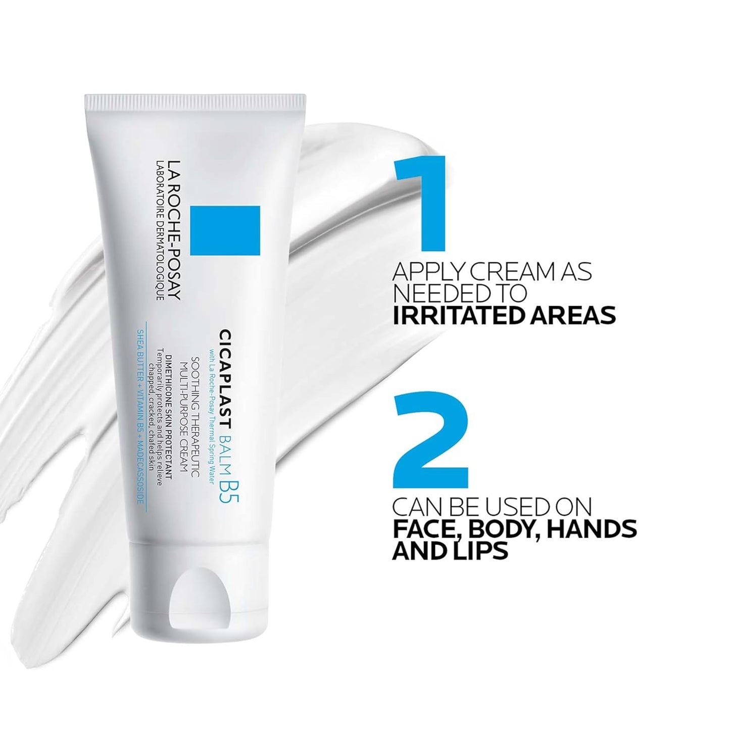 Cicaplast Balm B5, Healing Ointment and Soothing Therapeutic Multi Purpose Cream for Dry & Irritated Skin, Body and Hand Balm, Baby Safe, Fragrance Free