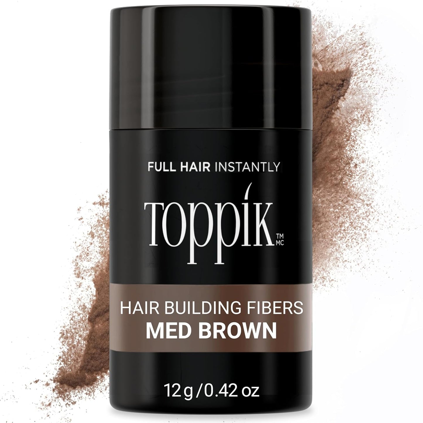Toppik Hair Building Fibers, Fill in Fine or Thinning Hair Instantly Thicker, Fuller Looking Hair 9 Shades,4 Size Options