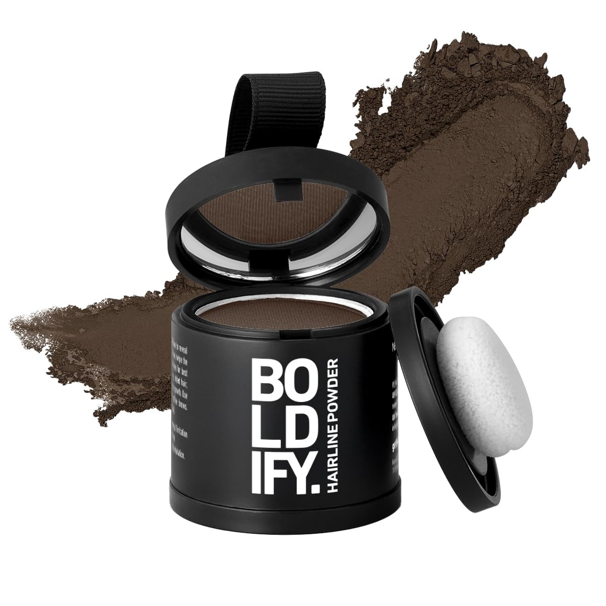 Hairline Powder - Root Touch up Hair Color for Gray Coverage - Bald Spot Concealing Hair Powder for Women & Men - 48-Hour Stain-Proof - Dark Brown