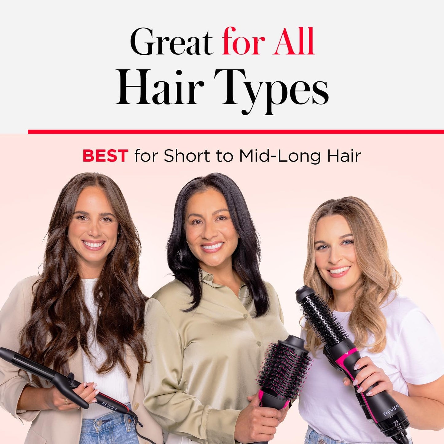 One-Step Volumizer Hair Dryer and Styler – Easy Salon-Style Blowouts – Less Frizz, More Shine, and Reduced Heat Damage, for All Hair Types and Lengths (Black)