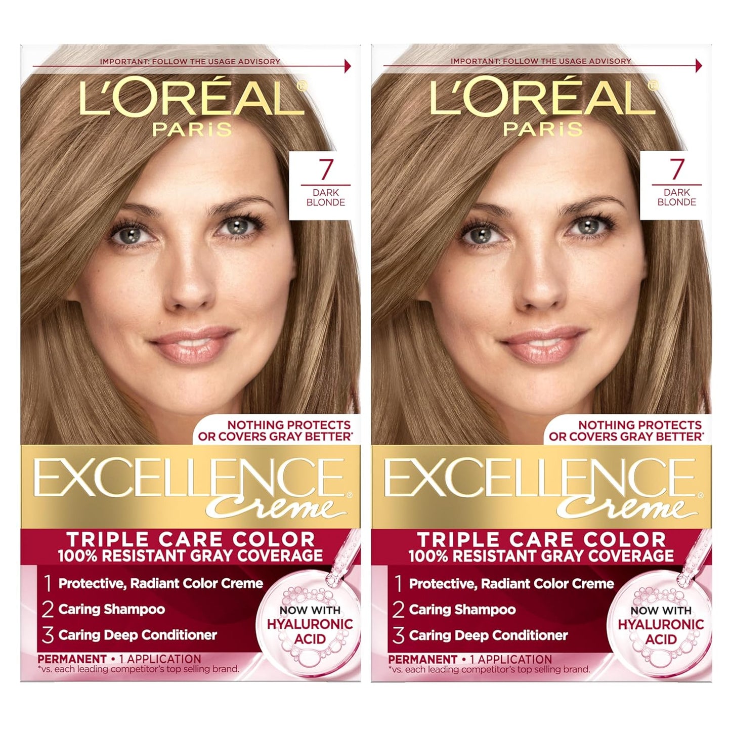 Excellence Crème Permanent Hair Dye, Triple Care Hair Color with Pro-Keratine Complex for 100% Gray Hair Coverage, 4 Dark Brown, 1 Kit