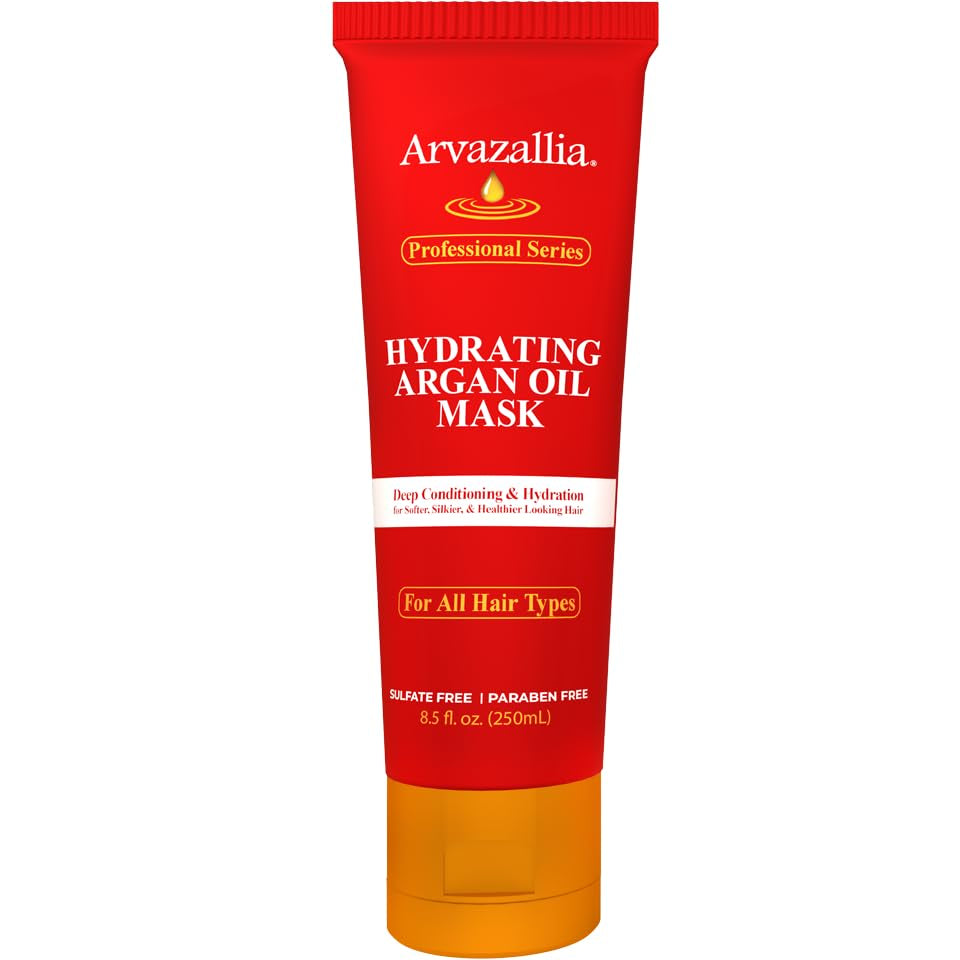 Hydrating Argan Oil Hair Mask and Deep Conditioner for Dry or Damaged Hair (8.45 Oz Jar)