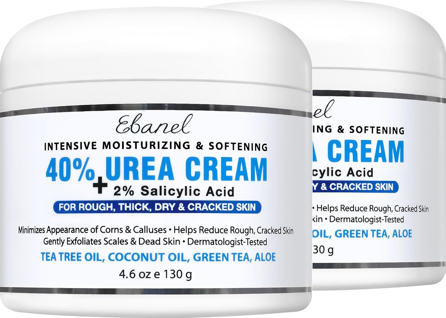 Urea Cream 40% plus Salicylic Acid 2%, Foot Cream for Dry Cracked Heels Feet Knees Elbows Hands, Foot Dead Skin Cuticle Callus Remover Toenail Softener, Keratolytic Skin Barrier Repair