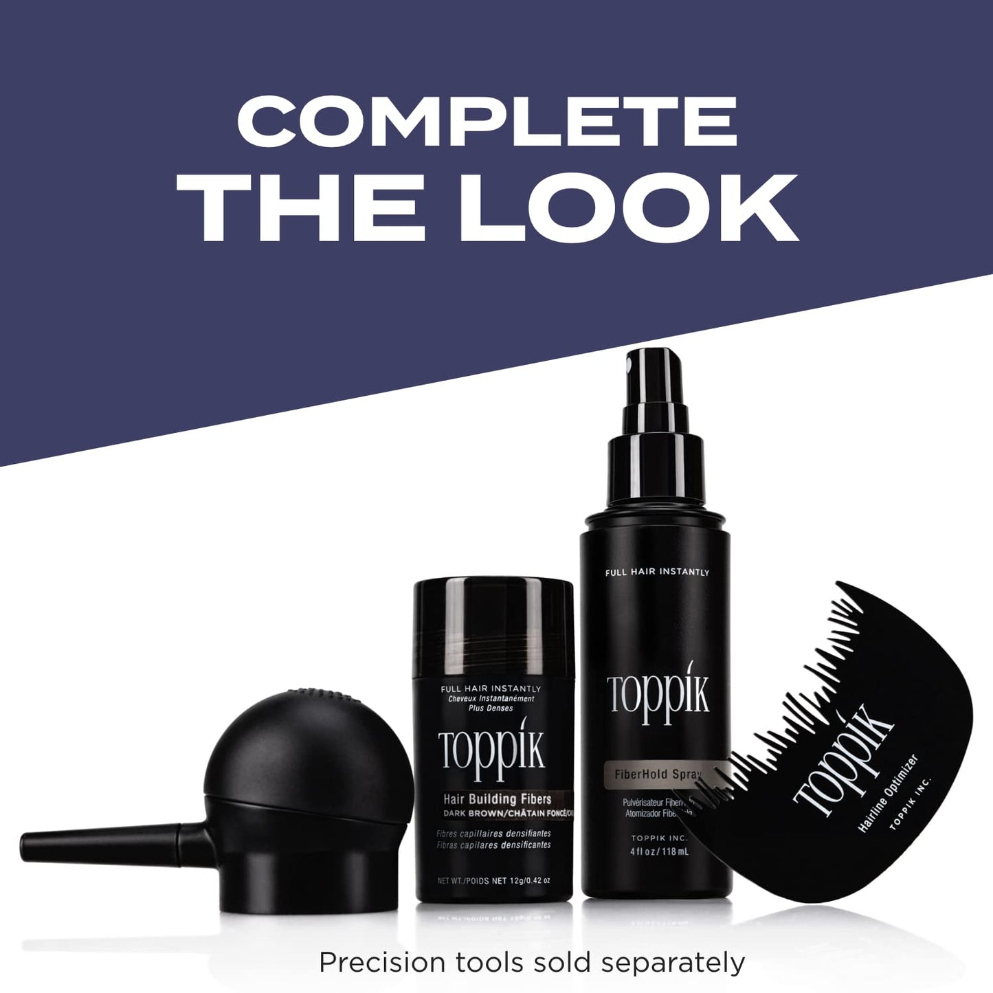 Toppik Hair Building Fibers, Fill in Fine or Thinning Hair Instantly Thicker, Fuller Looking Hair 9 Shades,4 Size Options