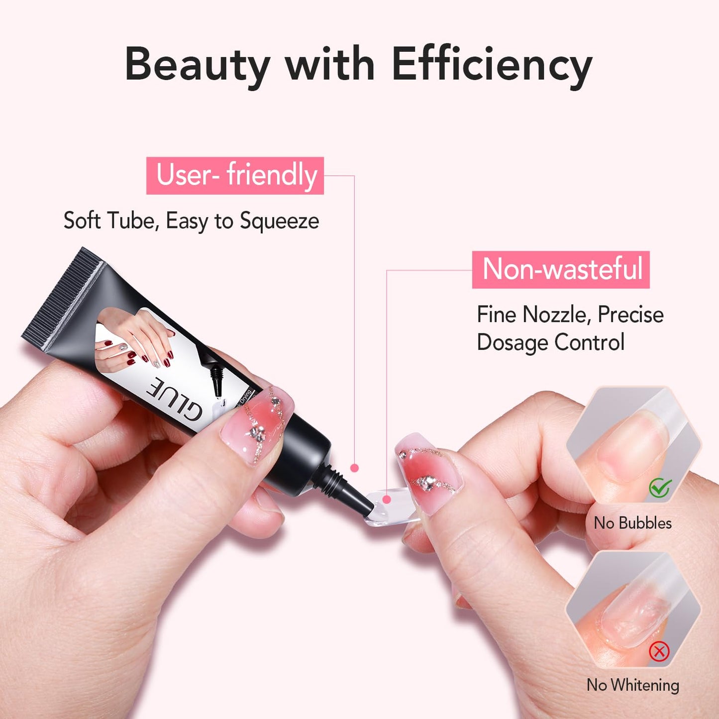 Newly Upgraded Quick Drying 10G Semi Solid Nail Glue Gel with 10Ml Remover Kit for Press on and Fake Acrylic Nails Tips, No Need for UV Lamp, Long Lasting