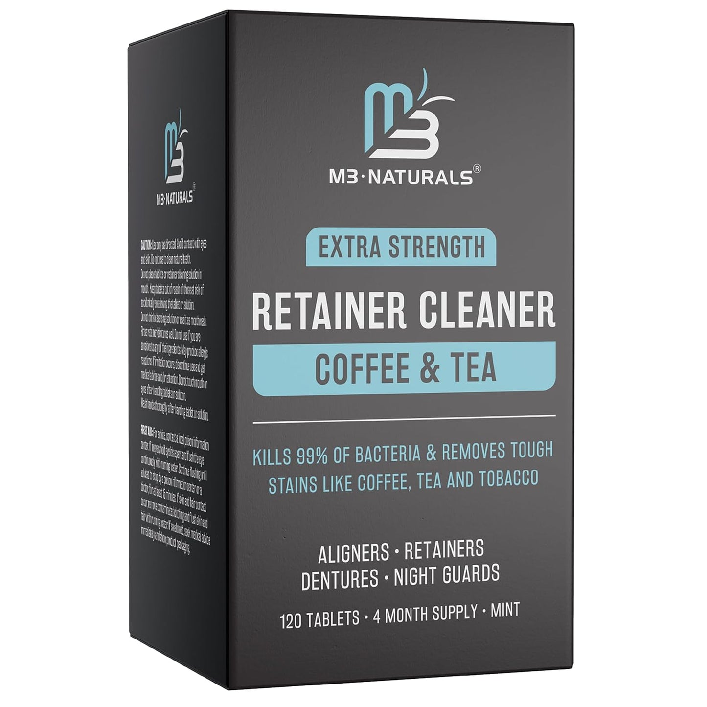 Retainer Cleanser Tablets Invisalign Cleaner, Removes Odors Discoloration Stains and Plaque 4 Month Supply Denture Cleansers Retainers Mouth Guards Denture Bath Mint by