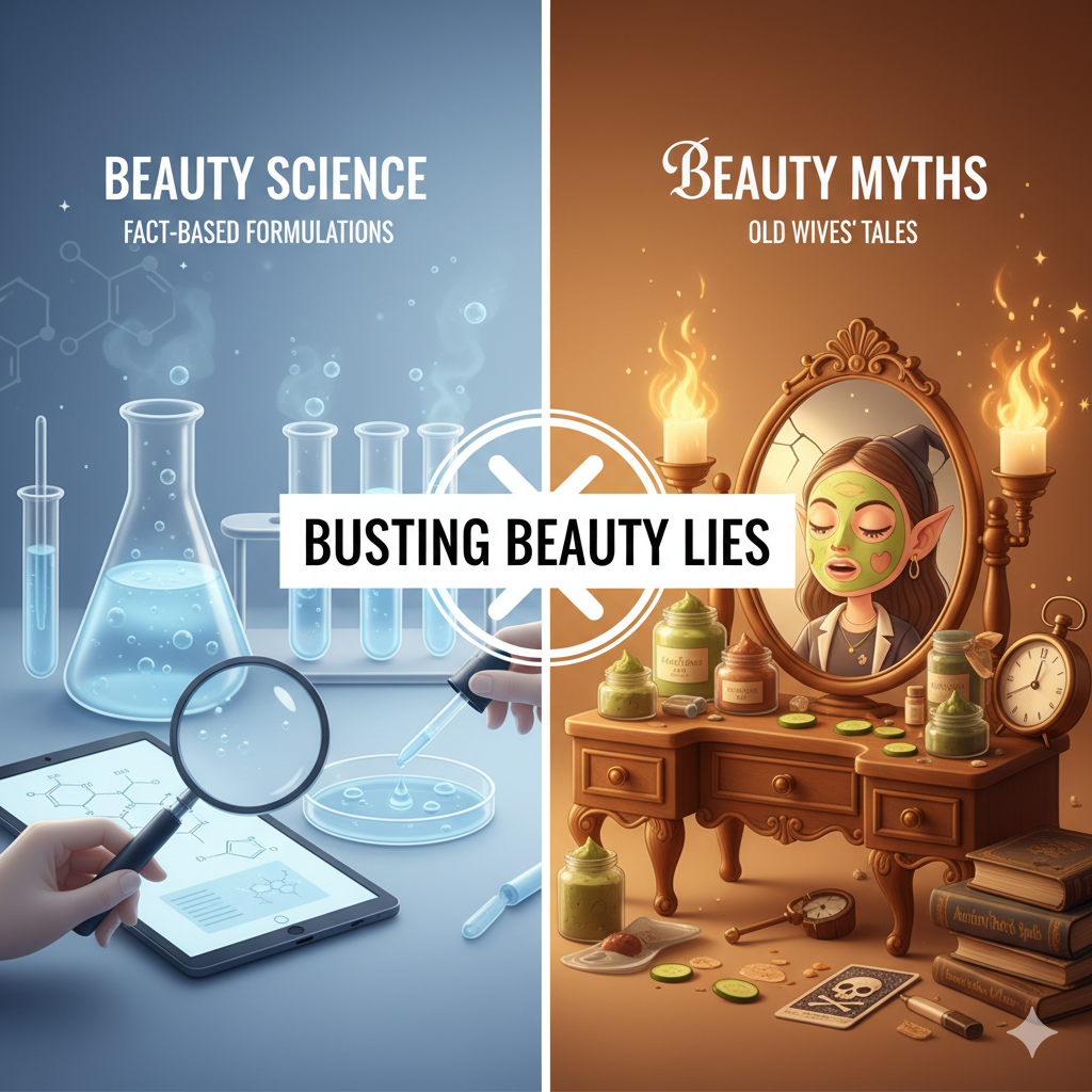 natural skincare, beauty myths, skincare science