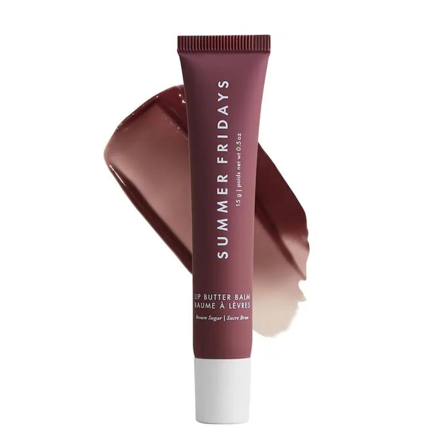 Tinted Lip Butter Balm - Conditioning Vegan Lip Balm for Instant Moisture, Shine & Hydration - Sheer-Tinted, Soothing Skincare - Pink Sugar (.5 Oz)