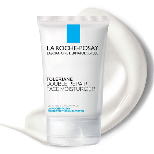 Toleriane Double Repair Face Moisturizer, Daily Moisturizer Face Cream with Ceramide & Niacinamide for All Skin Types, Immediate Comfort & Long Lasting Hydration, Fragrance Free