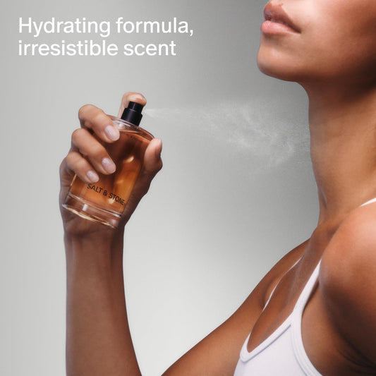 Body Mist, Santal & Vetiver Scent, Skincare Infused Perfume Hair & Body Spray for Women and Men, Hydrating Fragrance with Glycerin and Red Algae, Vegan, Cruelty Free, 3.4 Fl Oz