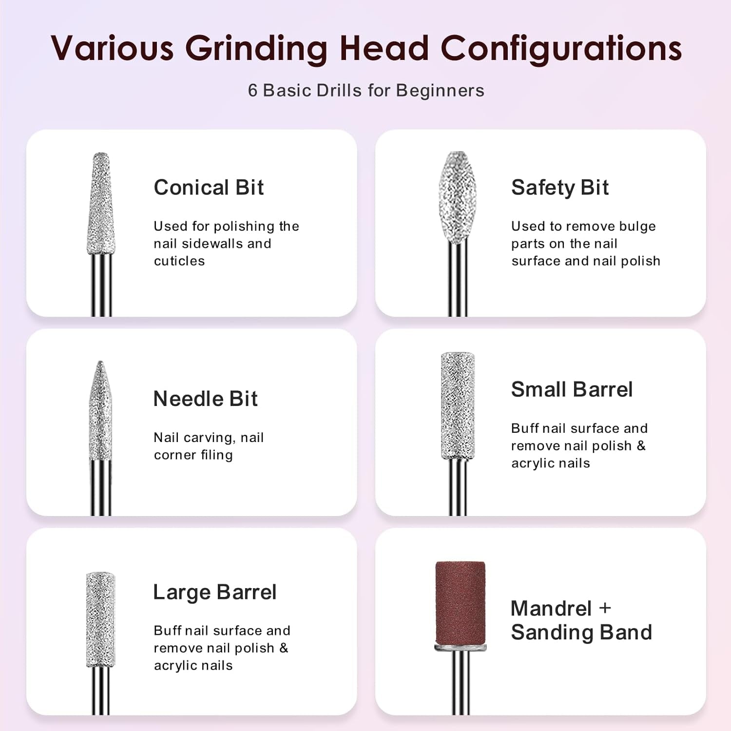 Cordless Nail Drill Electric File: Professional for Acrylic Gel Dip Powder Nails Portable Nail Drill Machine Kit for Manicure Pedicure Nail Set with Everything Rechargeable Lightweight