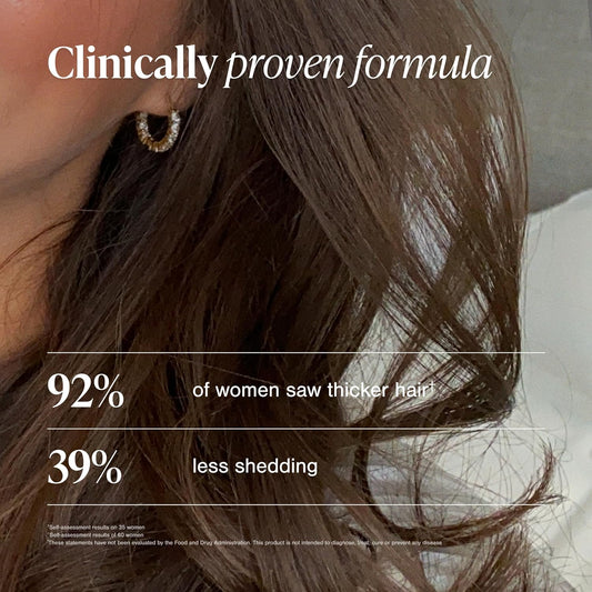 Hair Growth Supplements for Women for Thicker, Fuller Hair, Nourishes Thinning & Loss, with Proprietary Collagen Complex, 60 Tablets, 1 Month Supply