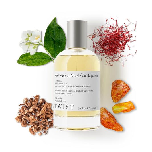 - Red Velvet No. 4 - Eau De Parfum Inspired by MFK Baccarat Rouge 540, Long-Lasting Perfume for Women & Men, Paraben Free, Vegan, Clean Ingredients, Unisex - Spray 100 Ml | 3.4 Fl. Oz.