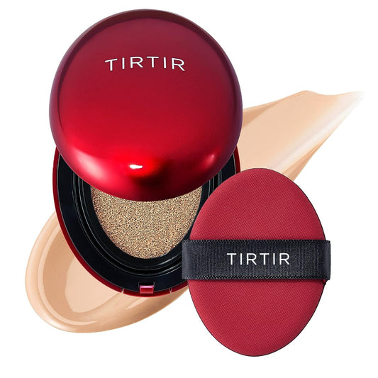 Mask Fit Red Cushion Foundation | Full Coverage, Weightless, Skin Fit, Satin Glow Finish, Korean Makeup BB Foundation, Beauty, Tattoo Cover Up, Buildable (#23N Sand, 0.63 Fl Oz)