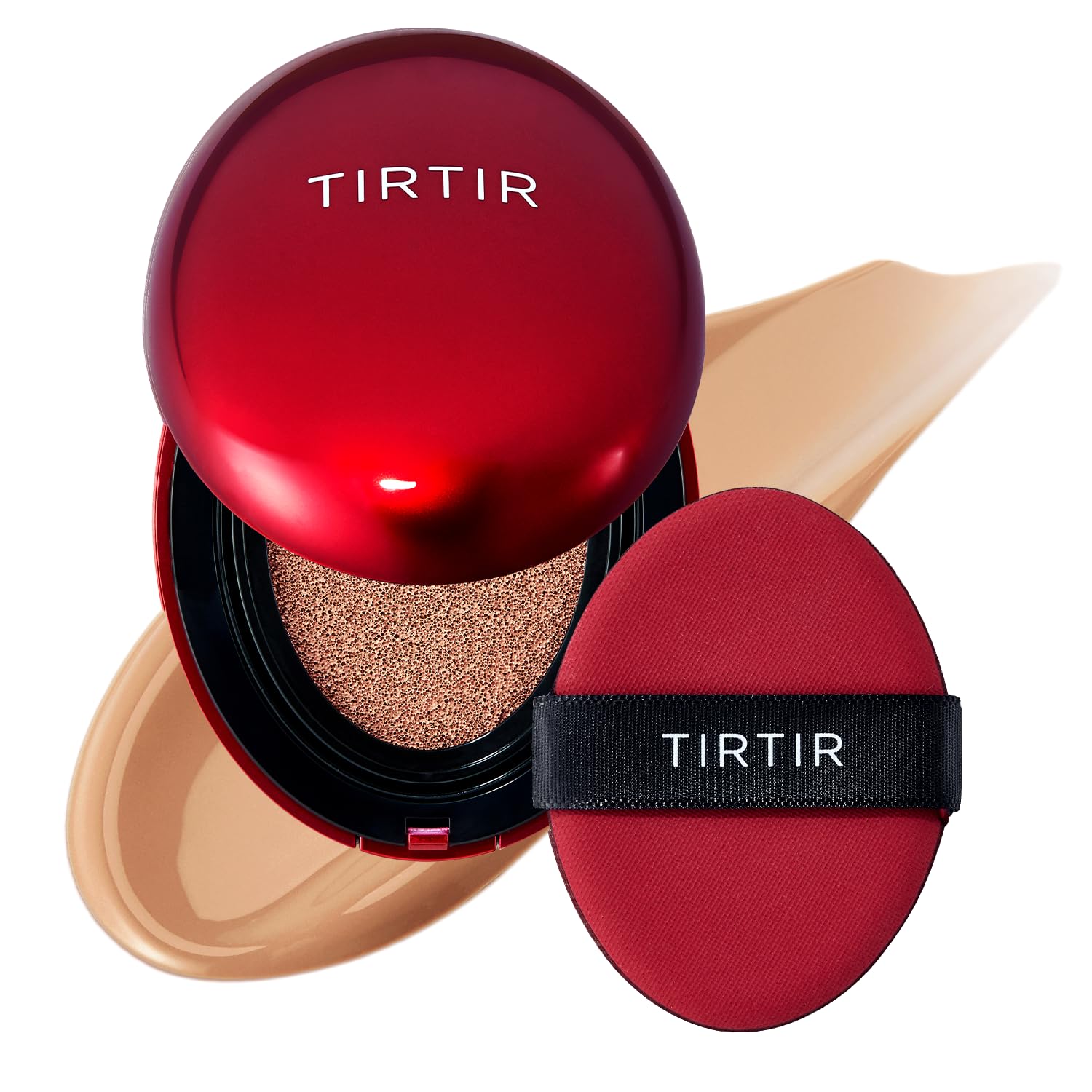Mask Fit Red Cushion Foundation | Full Coverage, Weightless, Skin Fit, Satin Glow Finish, Korean Makeup BB Foundation, Beauty, Tattoo Cover Up, Buildable (#23N Sand, 0.63 Fl Oz)