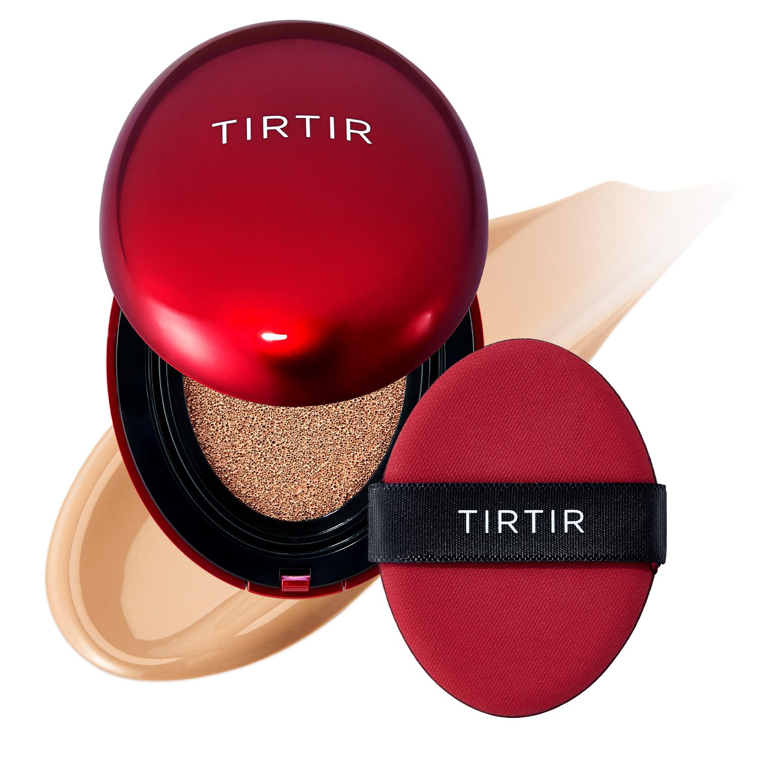 Mask Fit Red Cushion Foundation | Full Coverage, Weightless, Skin Fit, Satin Glow Finish, Korean Makeup BB Foundation, Beauty, Tattoo Cover Up, Buildable (#23N Sand, 0.63 Fl Oz)