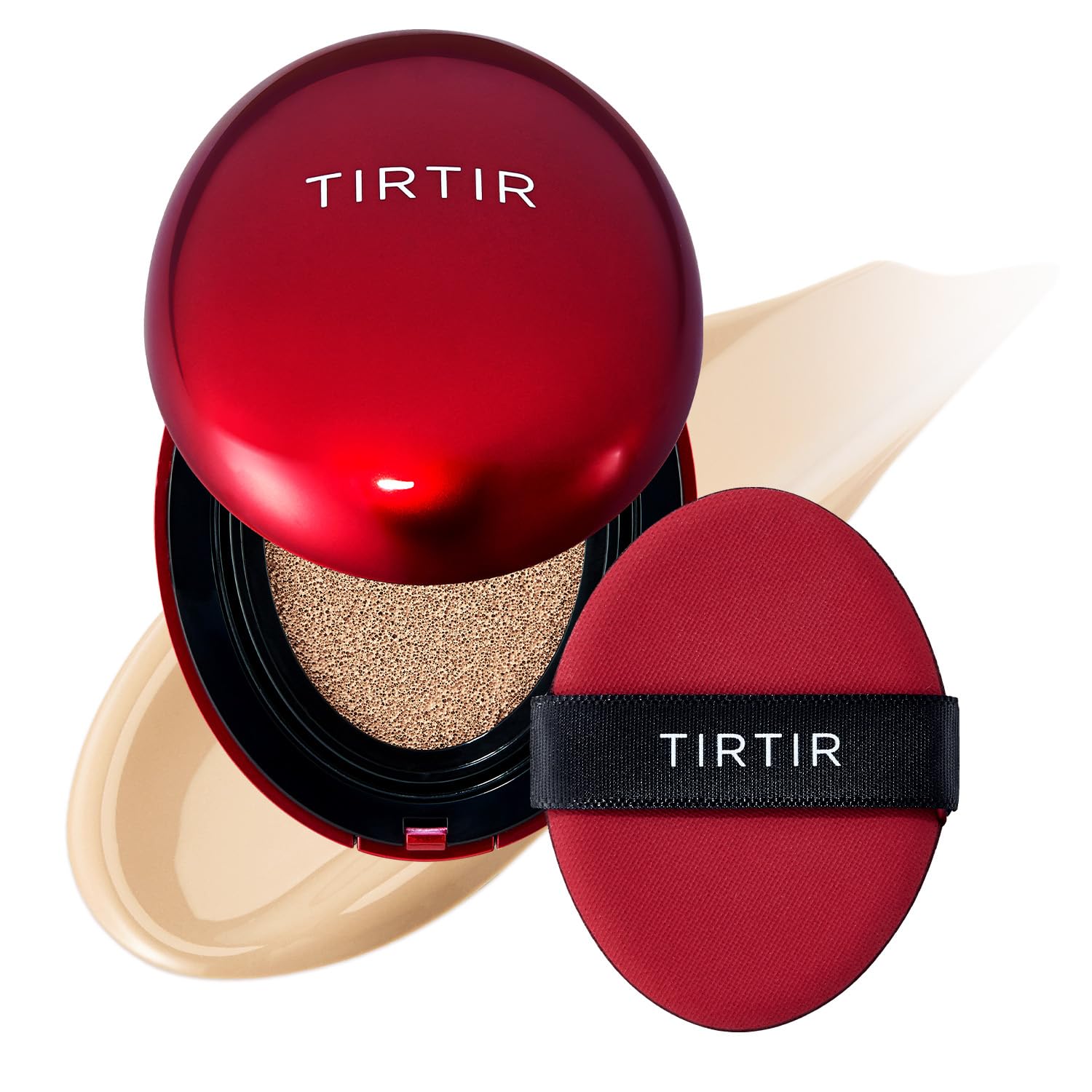 Mask Fit Red Cushion Foundation | Full Coverage, Weightless, Skin Fit, Satin Glow Finish, Korean Makeup BB Foundation, Beauty, Tattoo Cover Up, Buildable (#23N Sand, 0.63 Fl Oz)