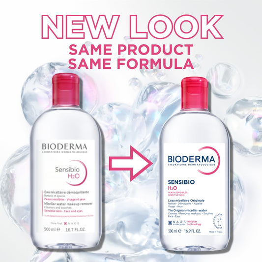 - Sensibio - H2O Micellar Water - Makeup Remover Cleanser - Face Cleanser for Sensitive Skin