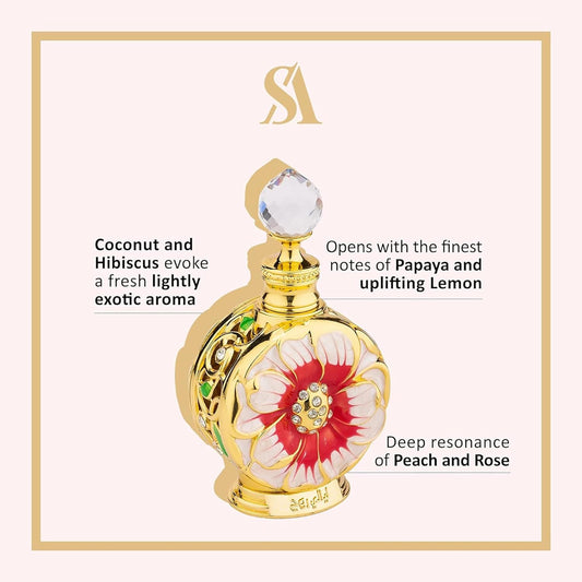 Layali Rouge - Luxury Products from Dubai - Long Lasting Personal Perfume Oil Fragrance - a Seductive Signature Aroma - 0.5 Oz